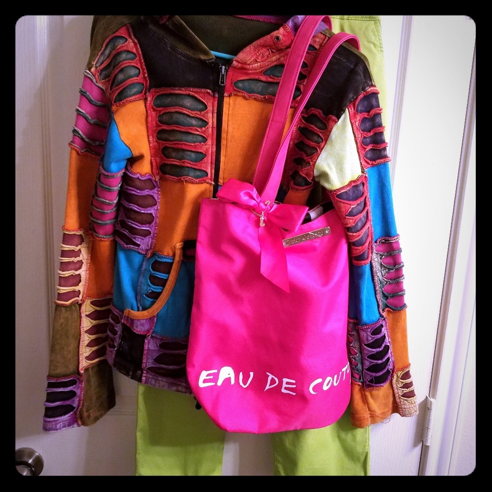 Multi colored unique patchwork jacket
